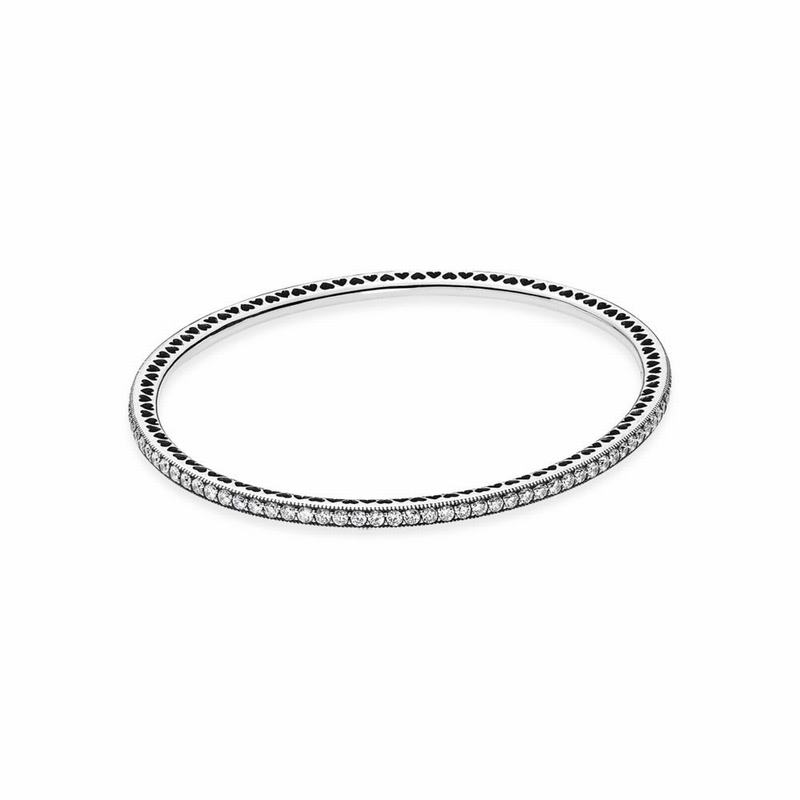 Pandora Twinkling Forever Bangle Bracelet NZ Sale, Sterling Silver (769108-QCF)